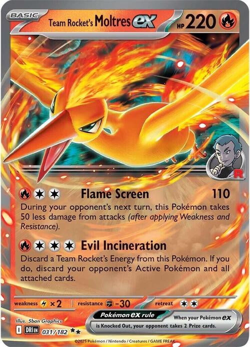Destined Rivals Team Rocket's Moltres EX #31/182