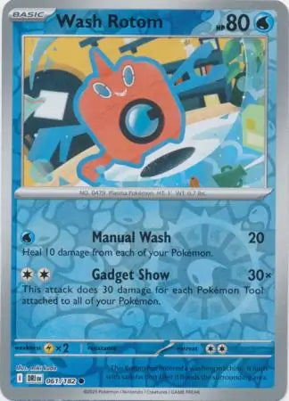 Destined Rivals Wash Rotom #61/182 reverse holo