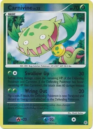 Diamond & Pearl Carnivine #21/130 reverse holo