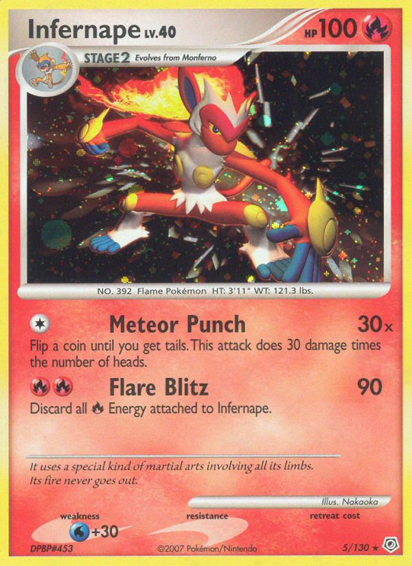 Diamond & Pearl Holo Infernape #5/130