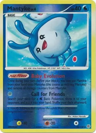 Diamond & Pearl Mantyke #55/130 reverse holo