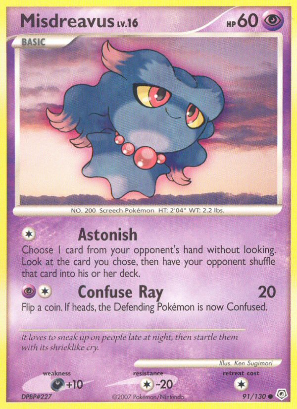 Diamond & Pearl Misdreavus #91/130