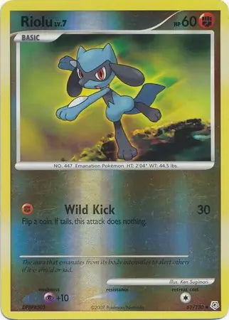 Diamond & Pearl Riolu #61/130 reverse holo