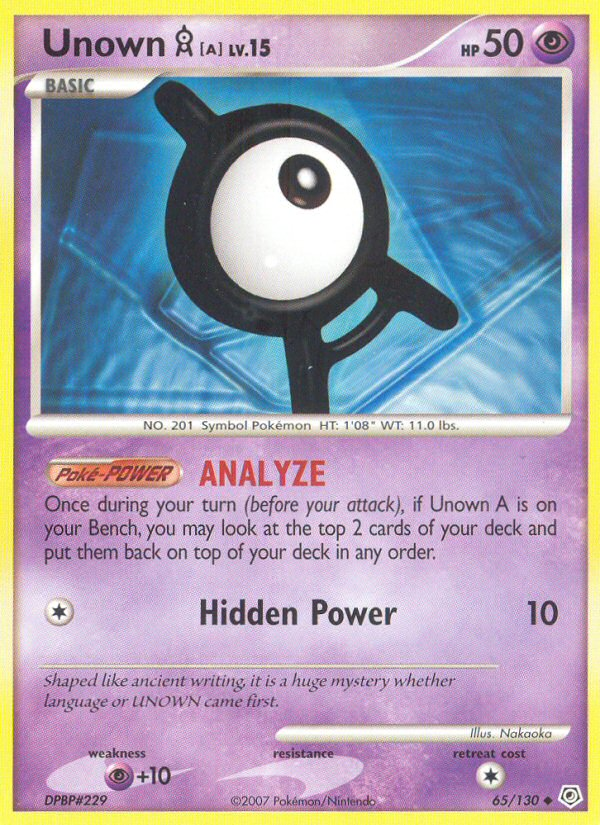 Diamond & Pearl Unown A #65/130
