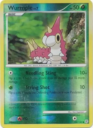 Diamond & Pearl Wurmple #104/130 reverse holo