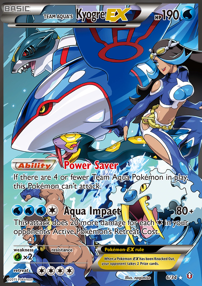 Double Crisis Team Aqua's Kyogre EX #6/34