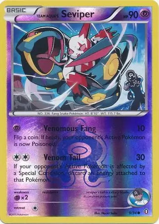 Double Crisis Team Aqua's Seviper #9/34 reverse holo