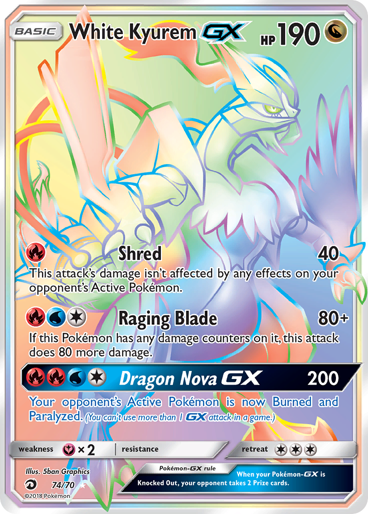 Dragon Majesty White Kyurem GX #74/70