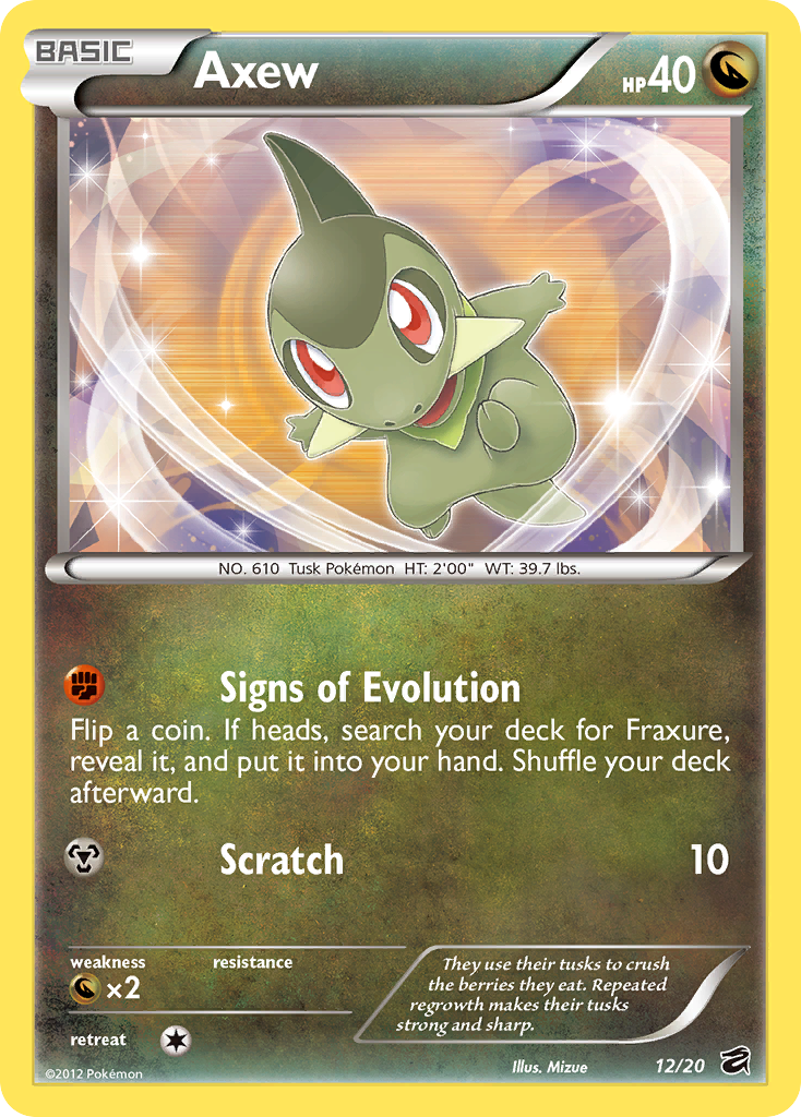 Dragon Vault Holo Axew #12