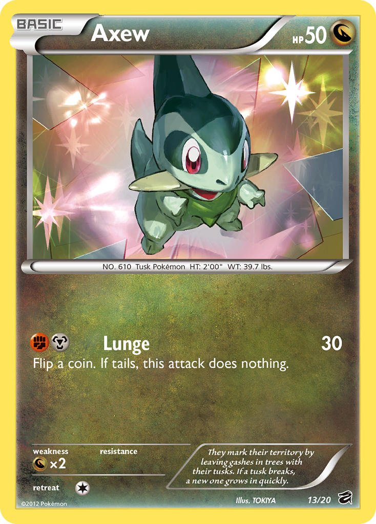 Dragon Vault Holo Axew #13