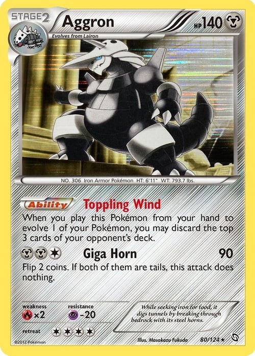 Dragons Exalted Holo Aggron #80/124