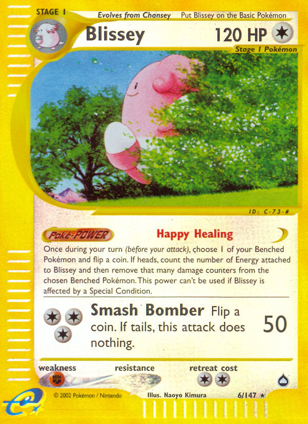 E-Series Aquapolis Blissey #6/147 reverse holo