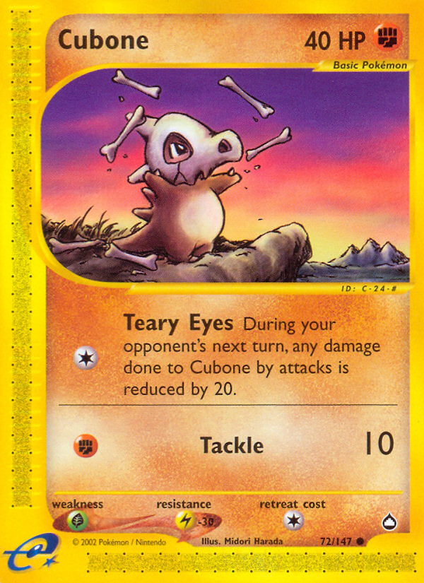 E-Series Aquapolis Cubone #72/147