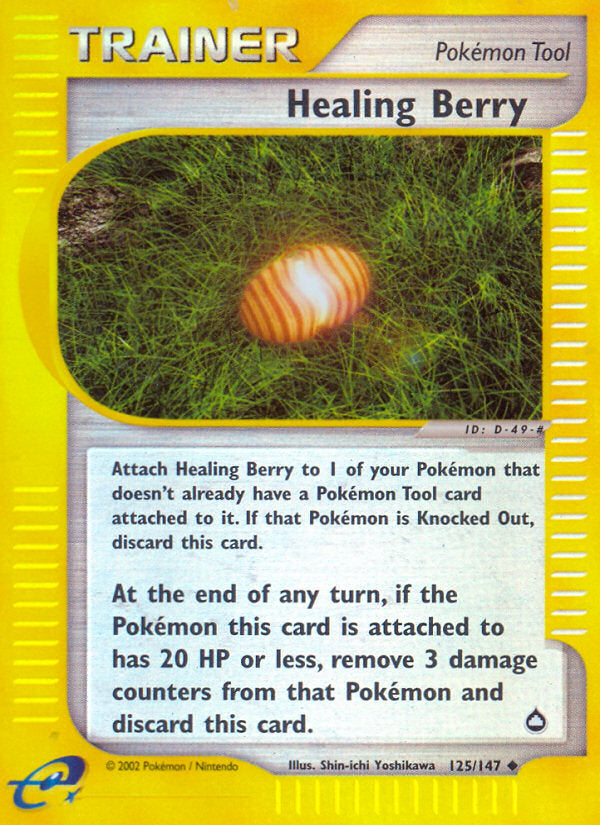 E-Series Aquapolis Healing Berry #125/147 reverse holo