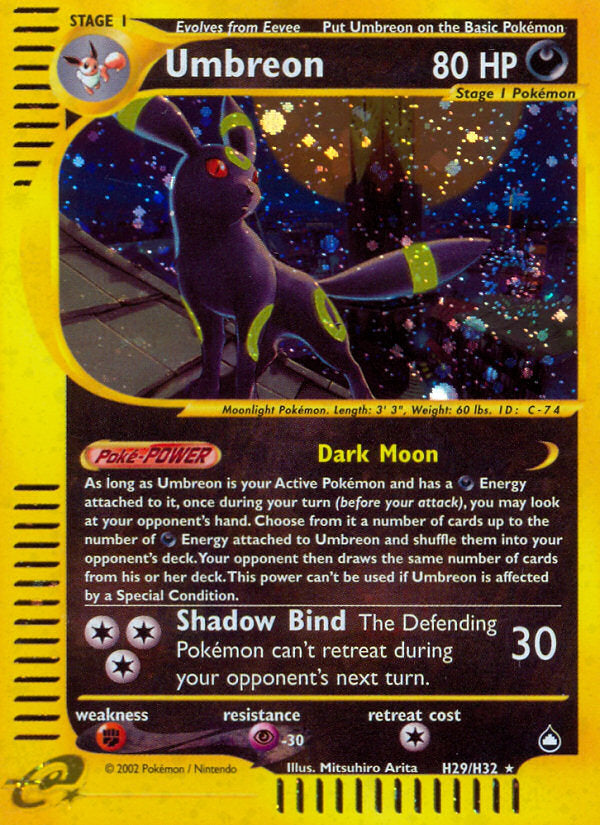 E-Series Aquapolis Holo Umbreon #H29/H32