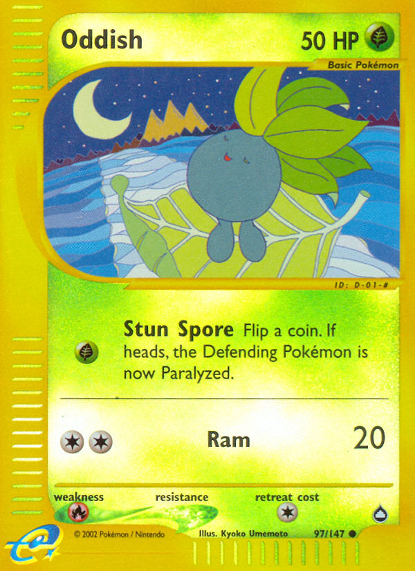 E-Series Aquapolis Oddish #97/147 reverse holo
