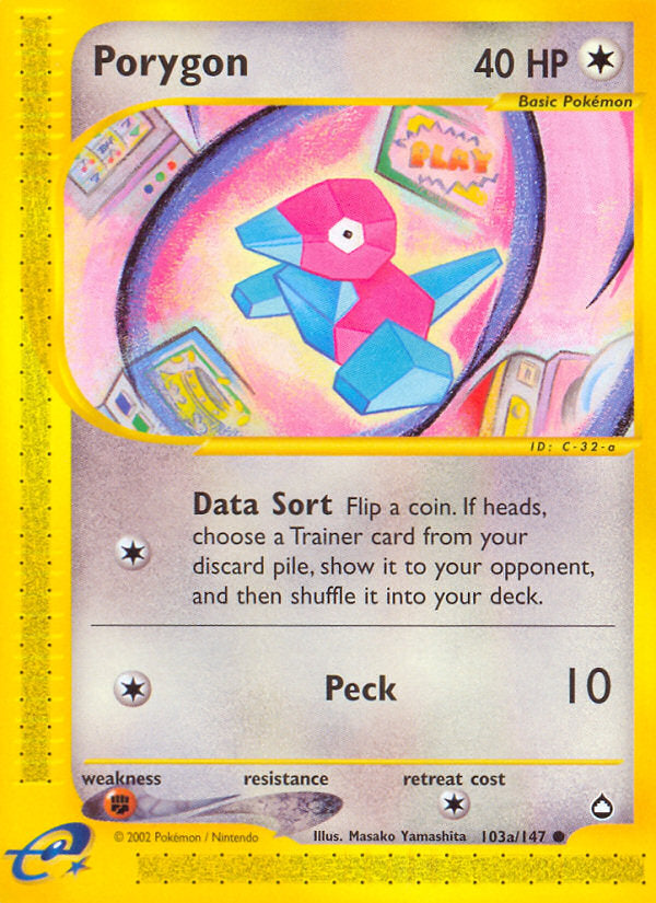 E-Series Aquapolis Porygon #103a/147