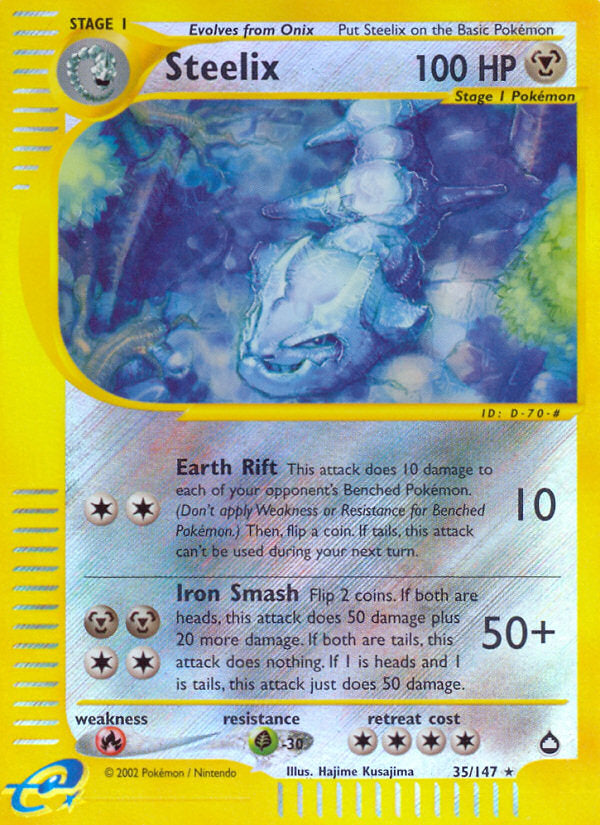 E-Series Aquapolis Steelix #35/147 reverse holo