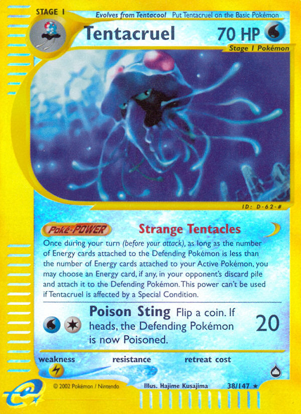 E-Series Aquapolis Tentacruel #38/147 reverse holo