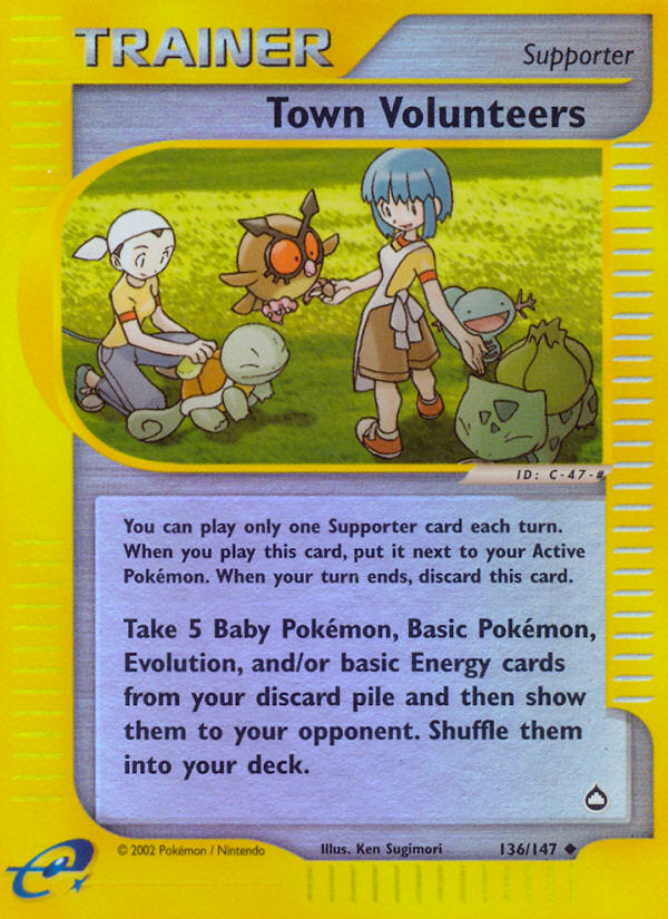 E-Series Aquapolis Town Volunteers #136/147 reverse holo