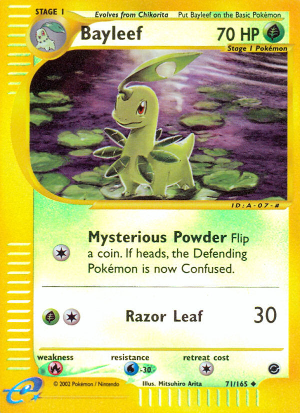 E-Series Expedition Bayleef #71/165 reverse holo