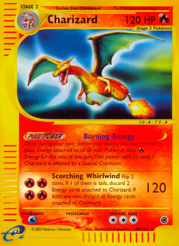 E-Series Expedition Charizard #40/165 reverse holo
