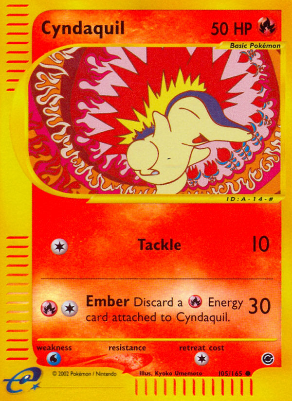 E-Series Expedition Cyndaquil #105/165 reverse holo