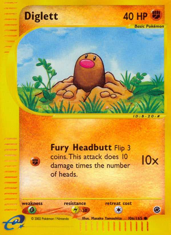 E-Series Expedition Diglett #106/165 reverse holo