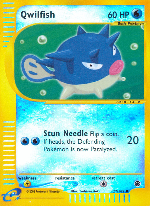 E-Series Expedition Qwilfish #127/165 reverse holo