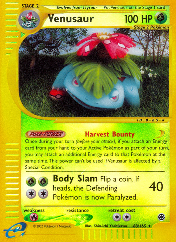 E-Series Expedition Venusaur #68/165 reverse holo