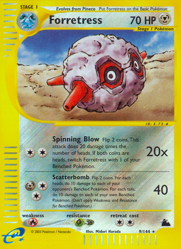 E-Series Skyridge Forretress #9/144 reverse holo