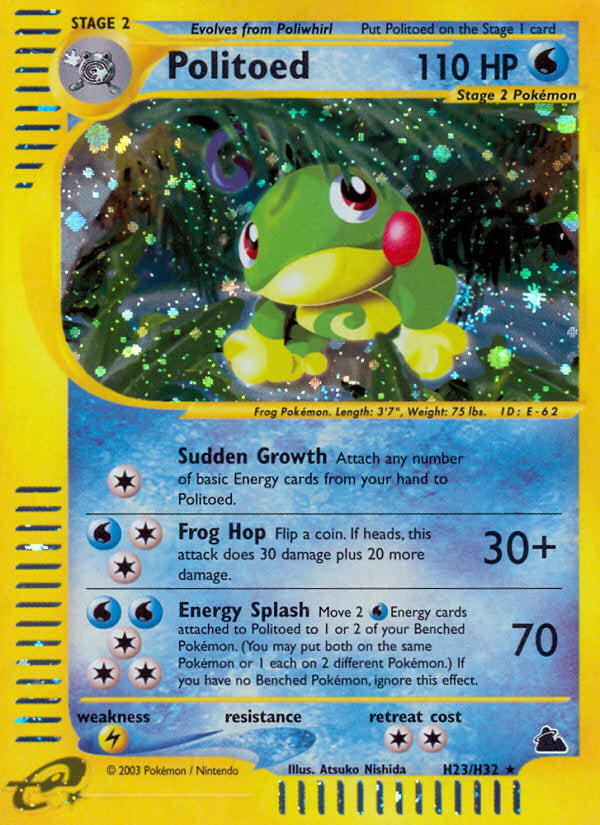 E-Series Skyridge Holo Politoed #H23/H32