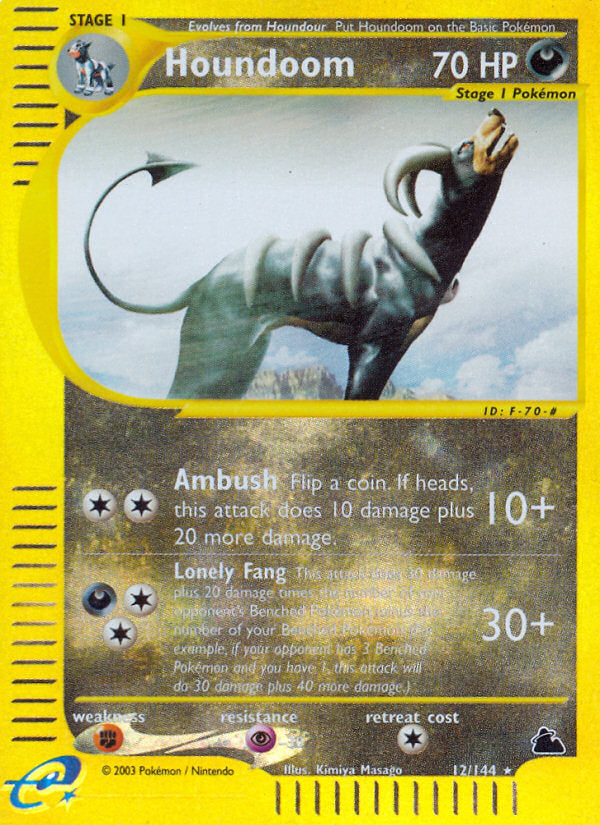 E-Series Skyridge Houndoom #12/144 reverse holo