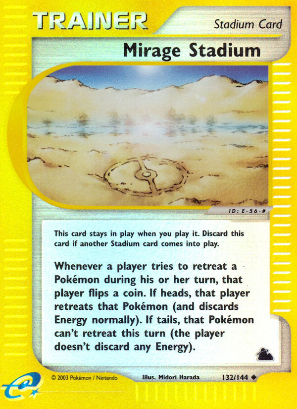 E-Series Skyridge Mirage Stadium #132/144 reverse holo
