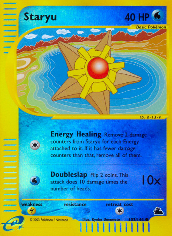 E-Series Skyridge Staryu #103/144 reverse holo