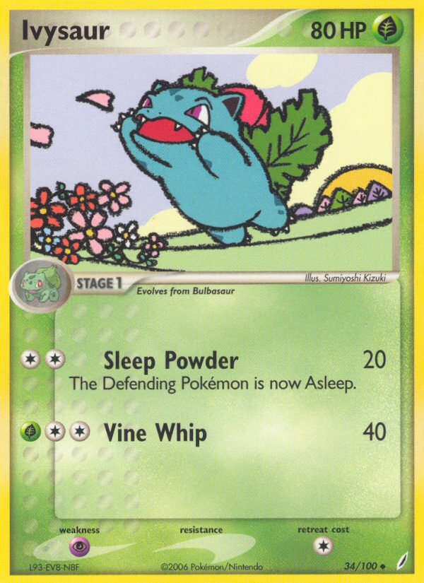 EX Crystal Guardians Ivysaur #34/100