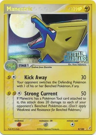 EX Crystal Guardians Manectric #8/100 reverse holo