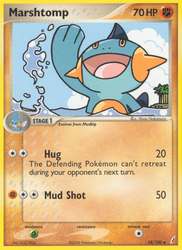EX Crystal Guardians Marshtomp #38/100