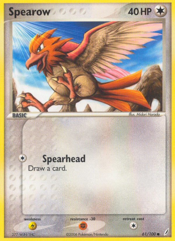 EX Crystal Guardians Spearow #61/100