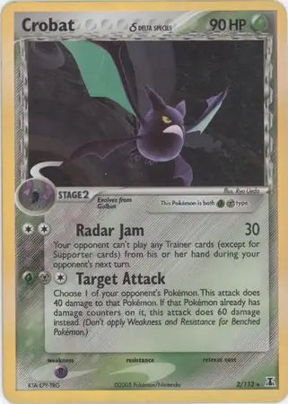 EX Delta Species Crobat #2/113 reverse holo