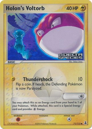 EX Delta Species Holon's Voltorb #71/113 reverse holo