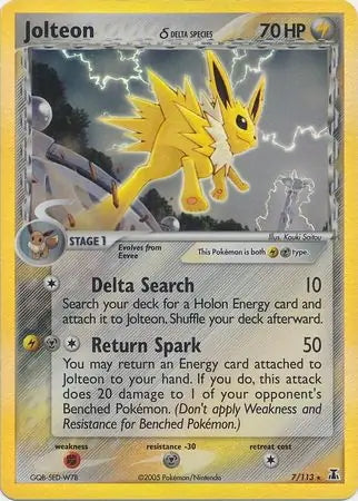 EX Delta Species Jolteon #7/113 reverse holo