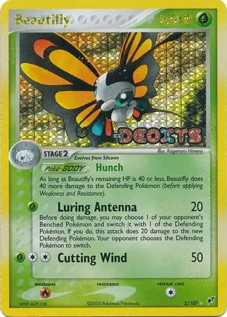 EX Deoxys Beautifly #2/107 reverse holo