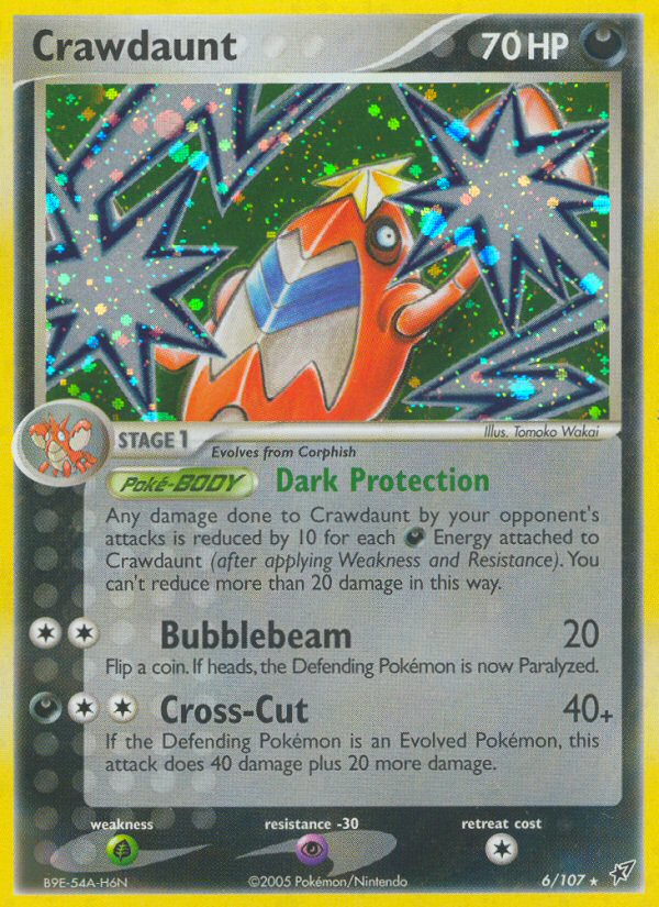 EX Deoxys Holo Crawdaunt #6/107