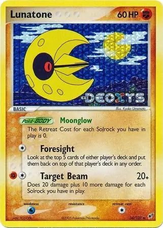 EX Deoxys Lunatone #36/107 reverse holo