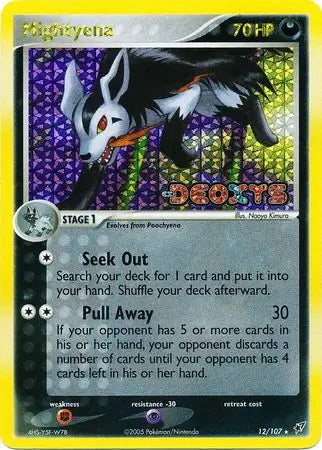 EX Deoxys Mightyena #12/107 reverse holo