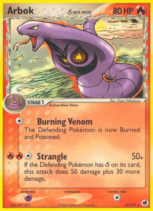 EX Dragon Frontiers Arbok #13/101