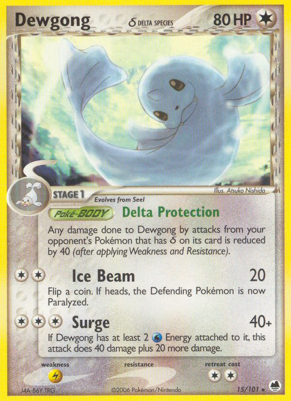EX Dragon Frontiers Dewgong #15/101