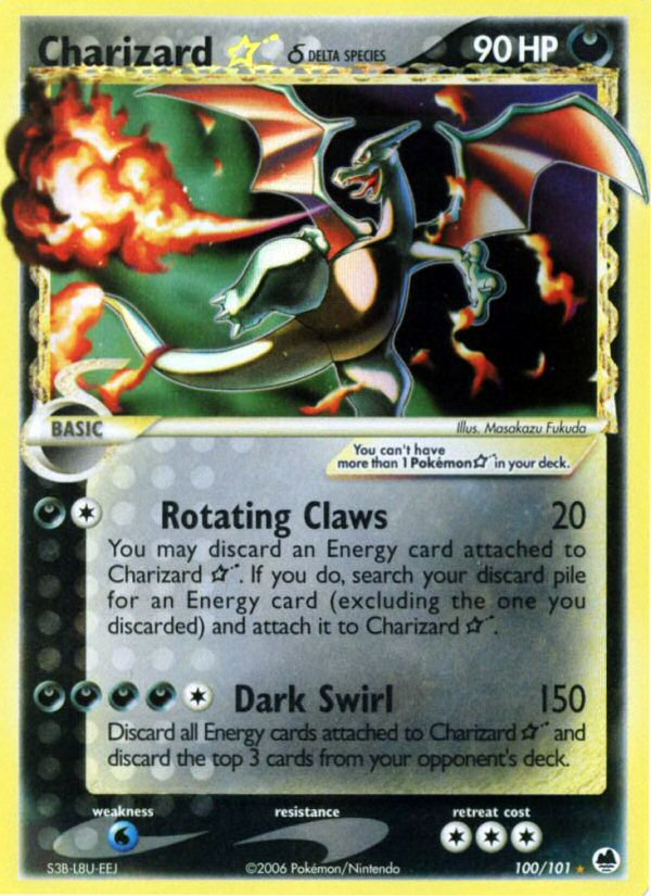EX Dragon Frontiers Holo Charizard star #100/101