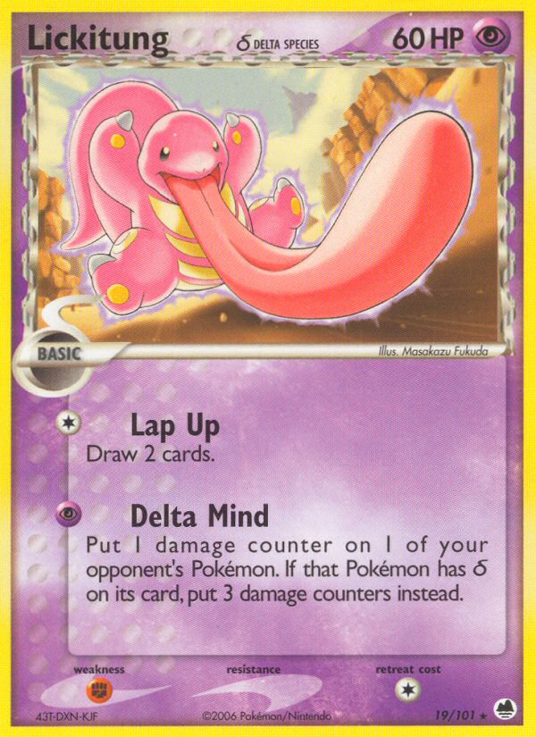 EX Dragon Frontiers Lickitung #19/101